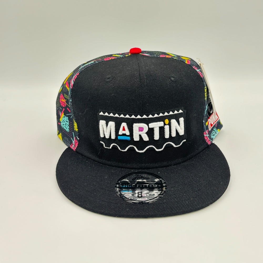 Headgear Classics Martin TV Show Dragon Fly Jones Fitted Hat Size 8 Black 90s